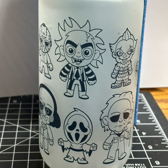 16oz Frosted Custom Personalized Glass Cup - Picture 3 of 3